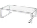 Ava Rectangular Coffee Table in Acrylic and Clear Glass