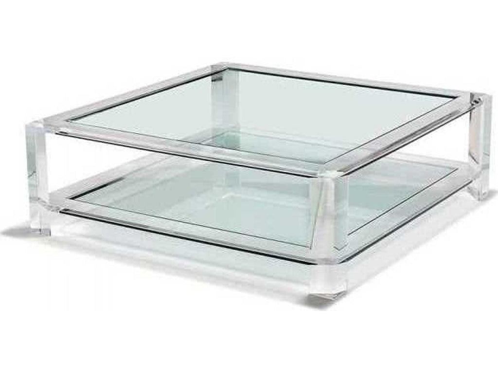 Surrey Square Cocktail Clear Glass Coffee Table