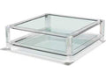Surrey Square Cocktail Clear Glass Coffee Table
