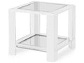 Surrey Square Clear Acrylic and Glass Side Table