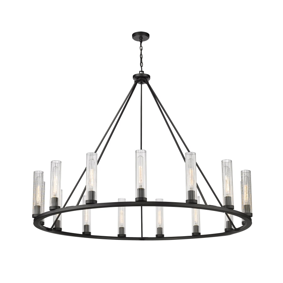 James Allan Hartman 15 Light 60" Wide Pillar Candle Ring Chandelier