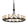 Justice Design Group Alabaster Rocks 60" Wide Ring Chandelier