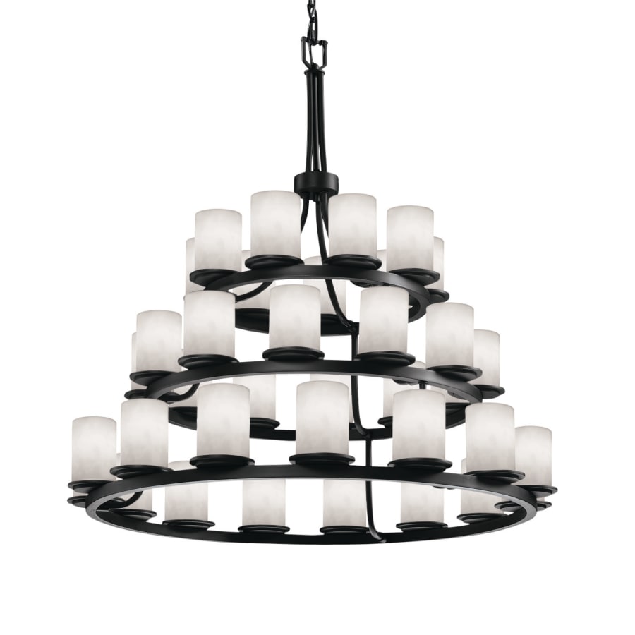 Justice Design Group Dakota 36 Light 3-Tier Ring Chandelier from the Clouds Collection