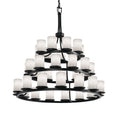 Justice Design Group Dakota 36 Light 3-Tier Ring Chandelier from the Clouds Collection