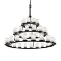 Justice Design Group Dakota 45 Light 3-Tier Ring Chandelier from the Clouds Collection