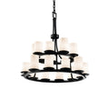 Justice Design Group Clouds 21 Light 2 Tier Chandelier