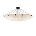 Justice Design Group Clouds 72" Wide Finials LED Single Tier Bowl Shaped Chandelier