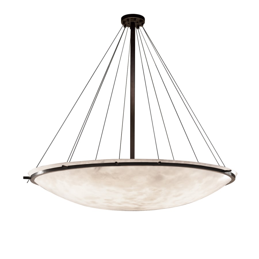 Justice Design Group Clouds 75" Wide Ring LED Bowl Shaped Multi Light Pendant