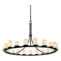 Justice Design Group CandleAria 60" Wide Ring Chandelier with Cream Shades