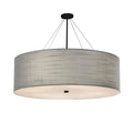 Justice Design Group Classic 12 Light 60" Wide Drum Chandelier with Gray Shade