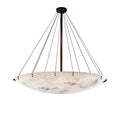 Justice Design Group Lumenaria 72" Wide Finials LED Bowl Shaped Multi Light Pendant