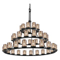 Justice Design Group Fusion 60" Wide Ring Chandelier with Mercury Shades