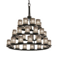Justice Design Group Wire Glass 42" Wide Ring Chandelier
