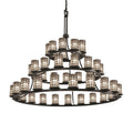Justice Design Group Wire Glass 60" Wide Ring Chandelier