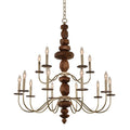 Kalco Lassen 15 Light 38" Wide Chandelier