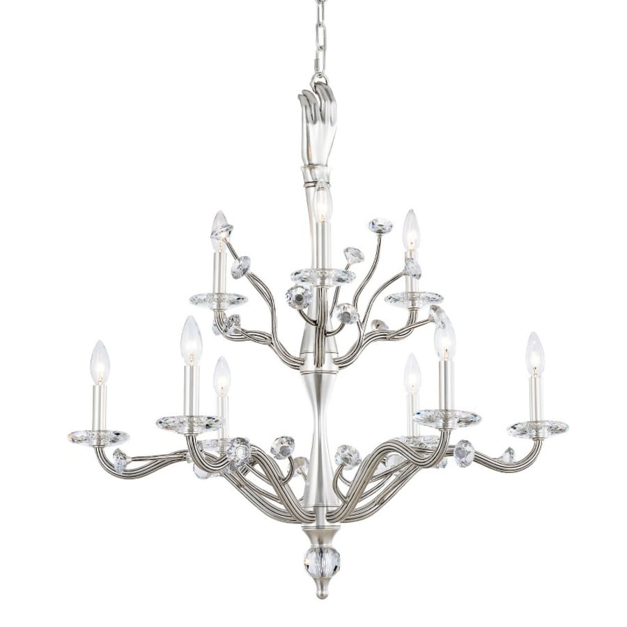 Kalco Venus 9 Light 32" Wide Crystal Candle Style Chandelier
