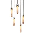Kalco Flint Additions 24" Wide LED Multi Light Pendant with Alabaster Shades