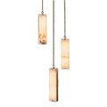 Kalco Vertical 18" Wide LED Multi Light Pendant with Alabaster Shades