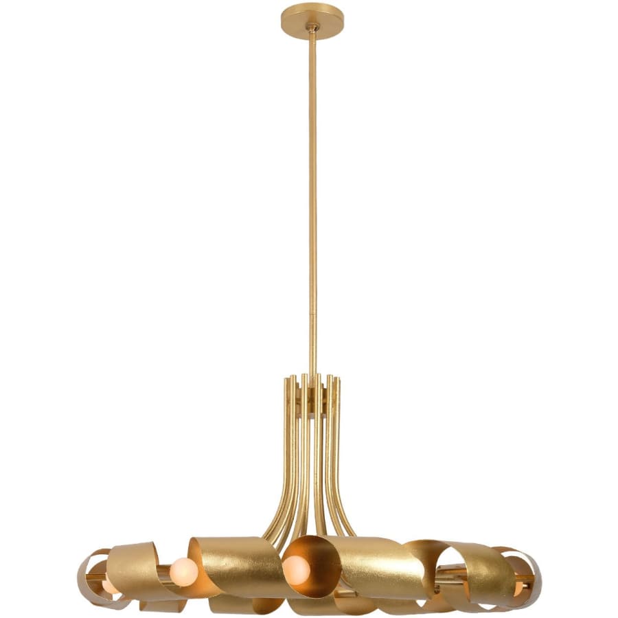Kalco Ribbon 12 Light 36" Wide Abstract Ring Chandelier