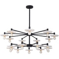 Kalco Discus 18 Light 42" Wide Chandelier with Alabaster Shades