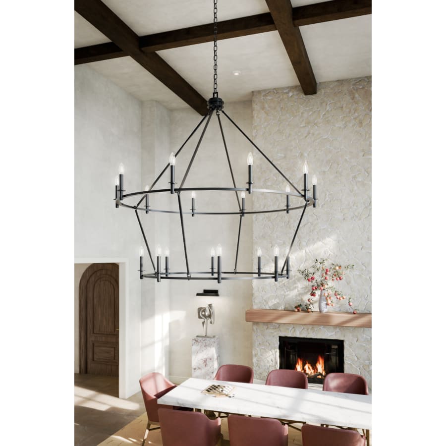 Kichler Carrick 18 Light 55" Wide Taper Candle Ring Chandelier