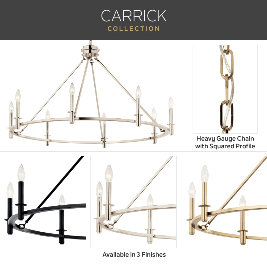 Kichler Carrick 18 Light 55" Wide Taper Candle Ring Chandelier