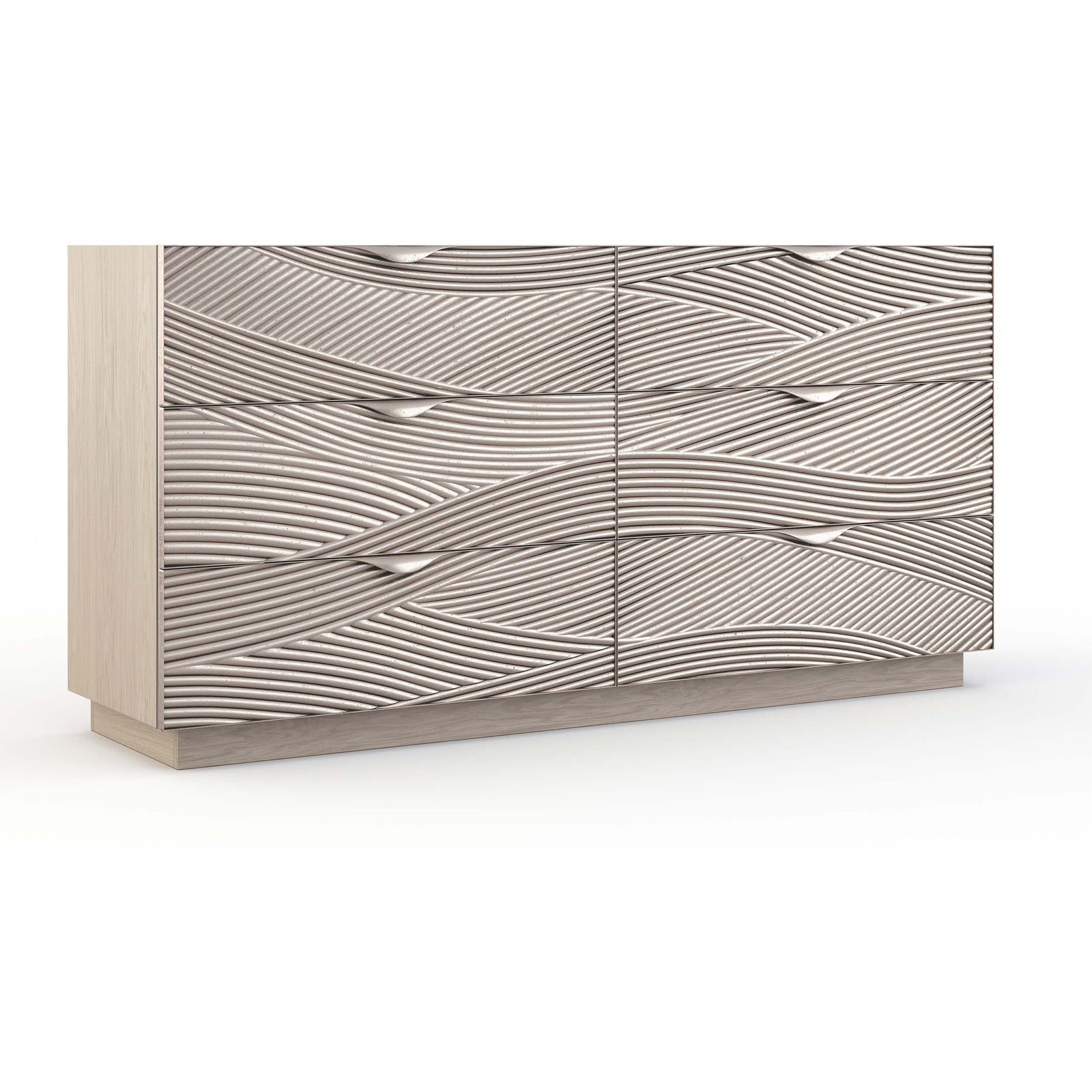 Jonathan Charles Capillary Cast Metal Texture Double Dresser (500393-BLO-SFM)