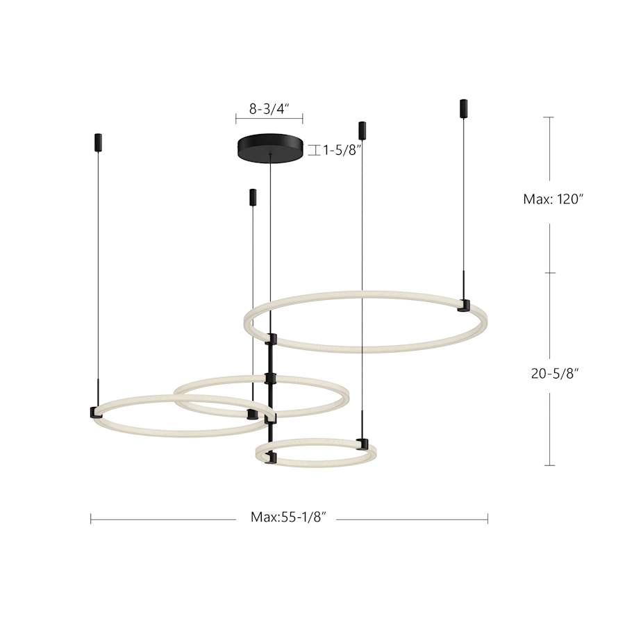 Kuzco Lighting Bruni 32" Wide 3000K LED Ring Chandelier
