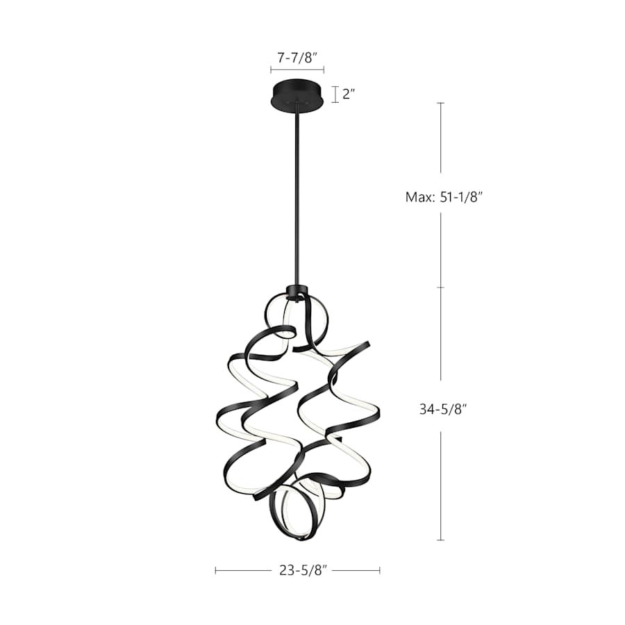 Kuzco Lighting Synergy 35" Tall LED Abstract Chandelier