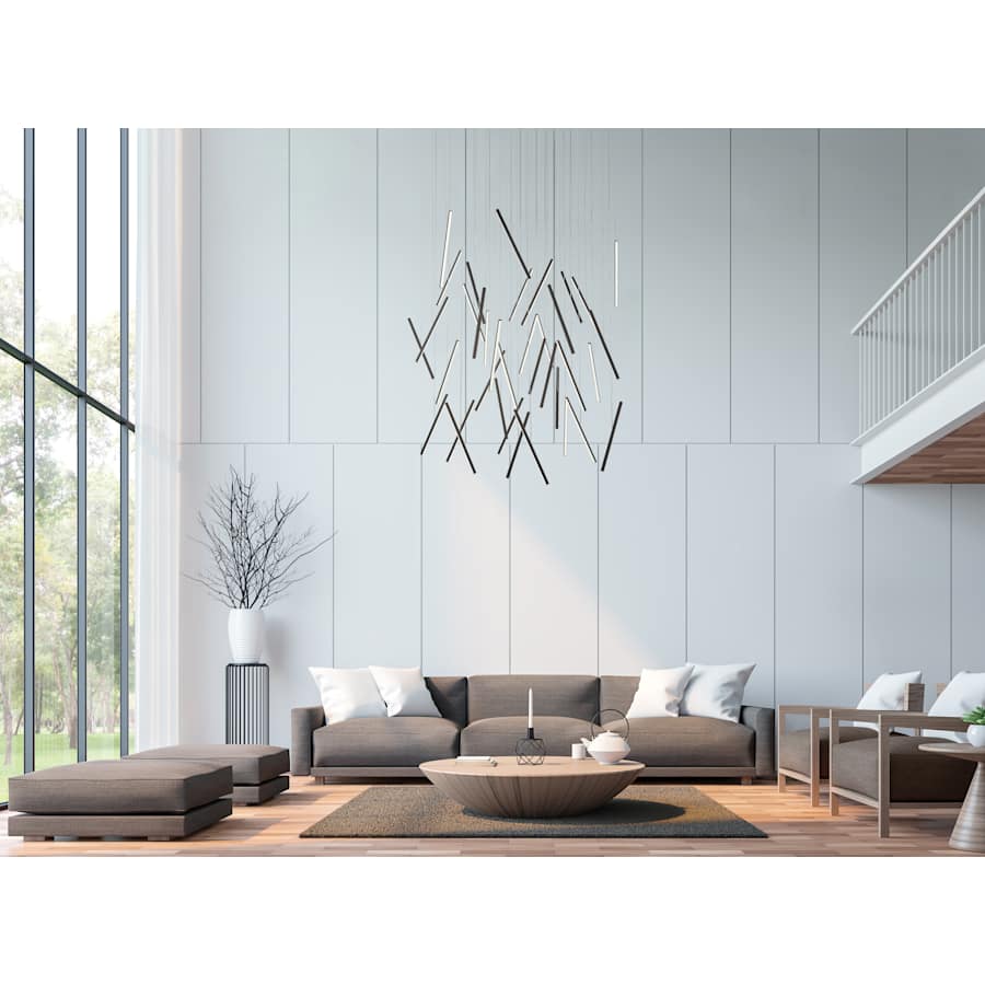 Kuzco Lighting Chute 50" Wide 3000K LED Abstract Multi Light Pendant