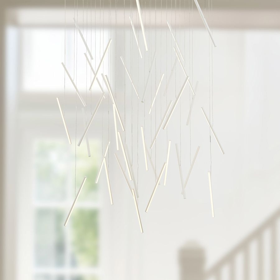 Kuzco Lighting Chute 50" Wide 3000K LED Abstract Multi Light Pendant