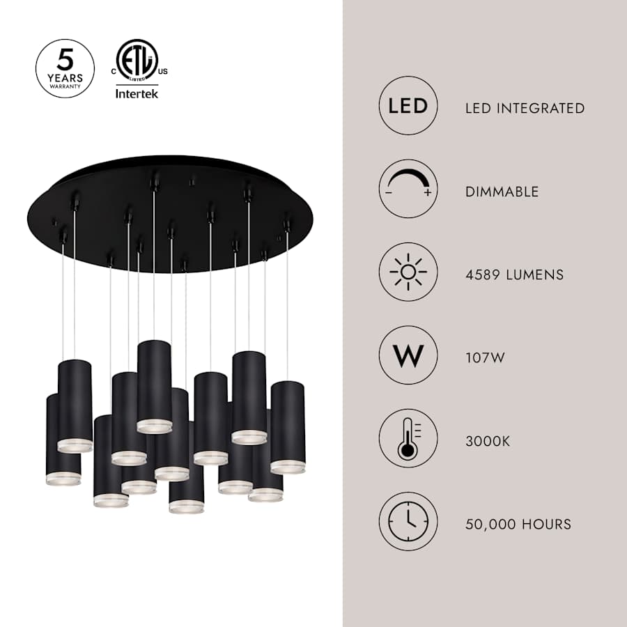Kuzco Lighting Cameo 24" Wide Lantern Chandelier