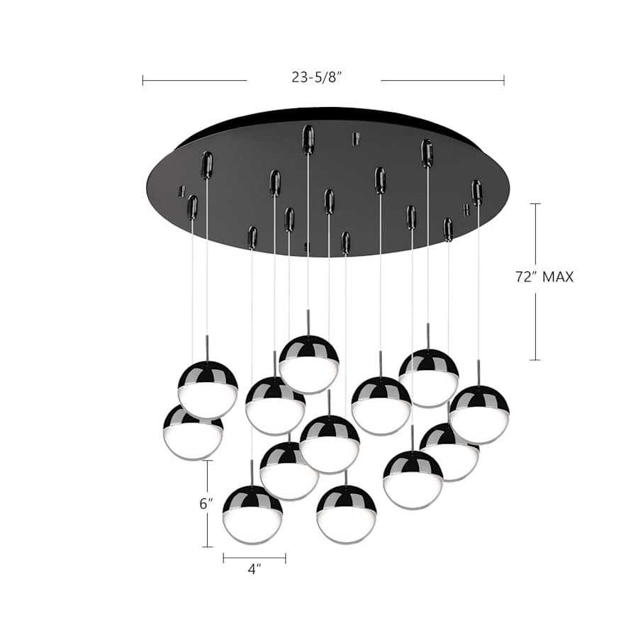 Kuzco Lighting Pluto 24" Wide Globe Chandelier