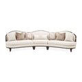 Michael Amini Camellia Field 3-Piece Chenille Sofa - Linen/Warm Pecan