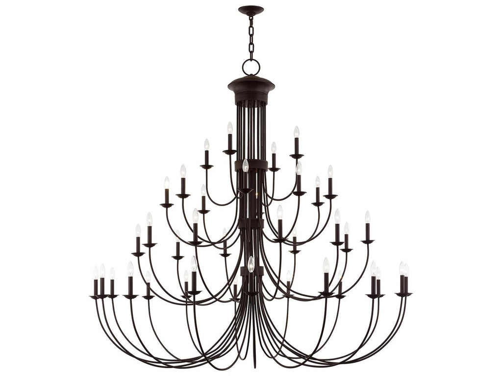 Livex Lighting 38-Light Estate Tiered Chandelier in Bronze