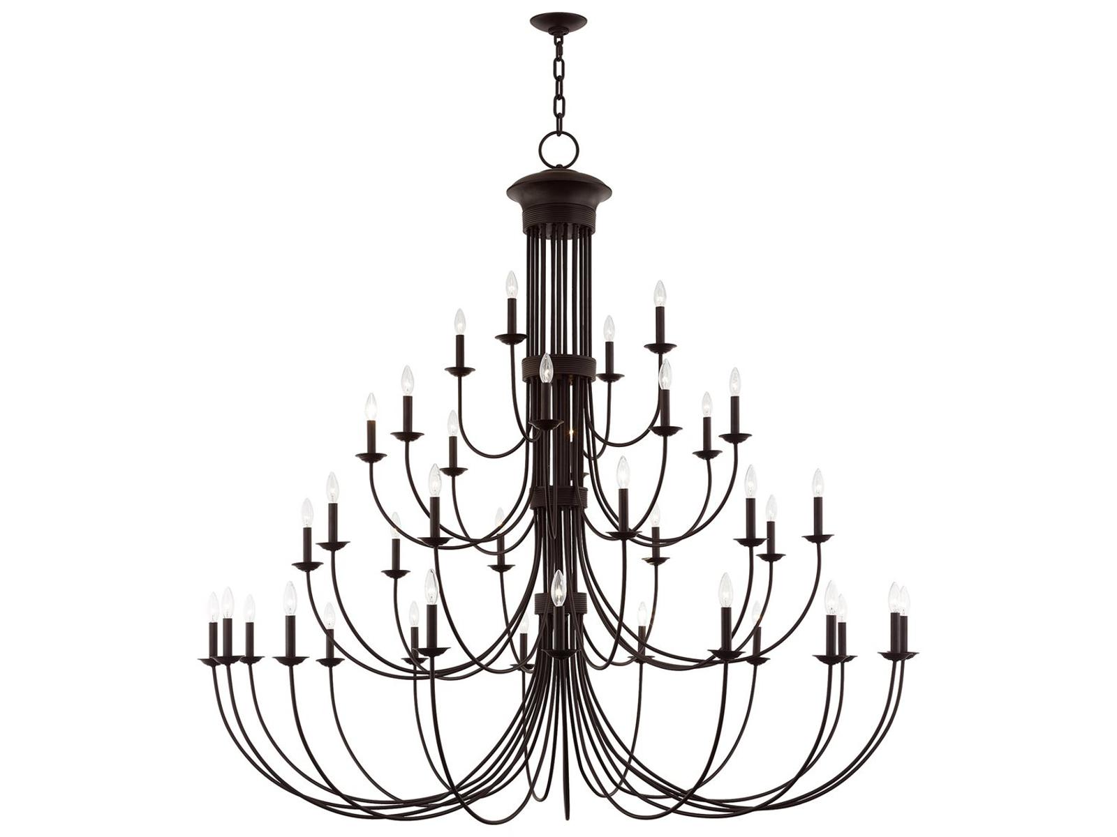 Livex Lighting 38-Light Estate Tiered Chandelier in Bronze