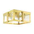 Livex Lighting Lexington 4 Light 16" Wide Outdoor Flush Mount Square Ceiling Fixture