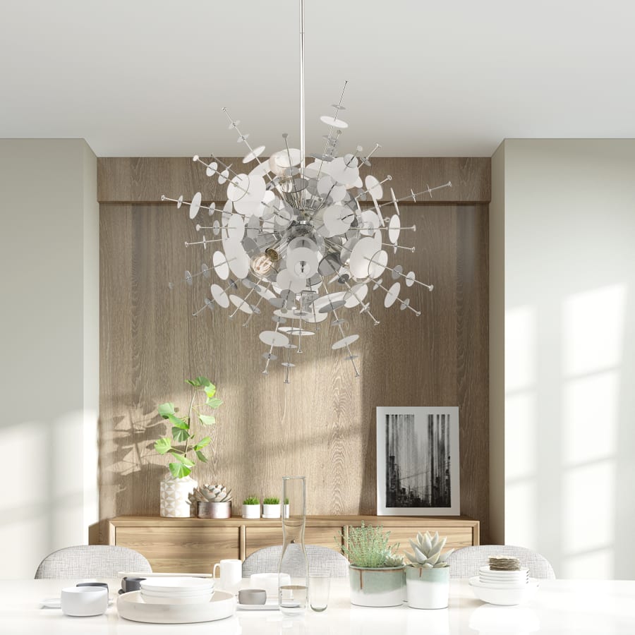 Livex Lighting Circulo 6 Light 30" Wide Sputnik Chandelier