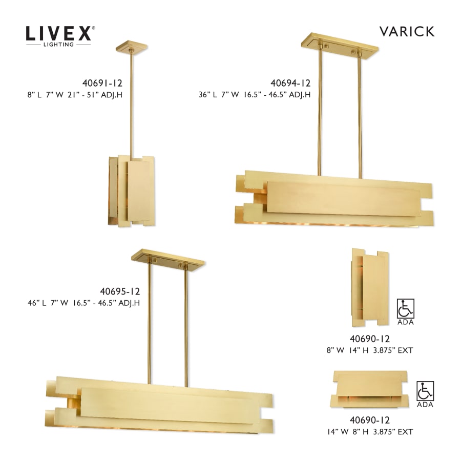 Livex Lighting Varick Single Light 8" Wide Mini Pendant