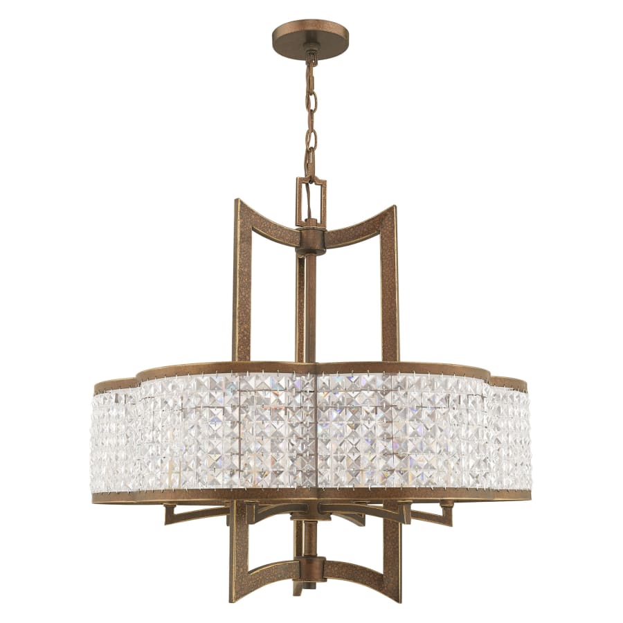 Livex Lighting Grammercy 6 Light 26" Wide Single Chandelier with Clear Crystal Diffusers