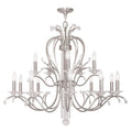 Livex Lighting Serafina 15 Light 2 Tier Crystal Candle Style Chandelier
