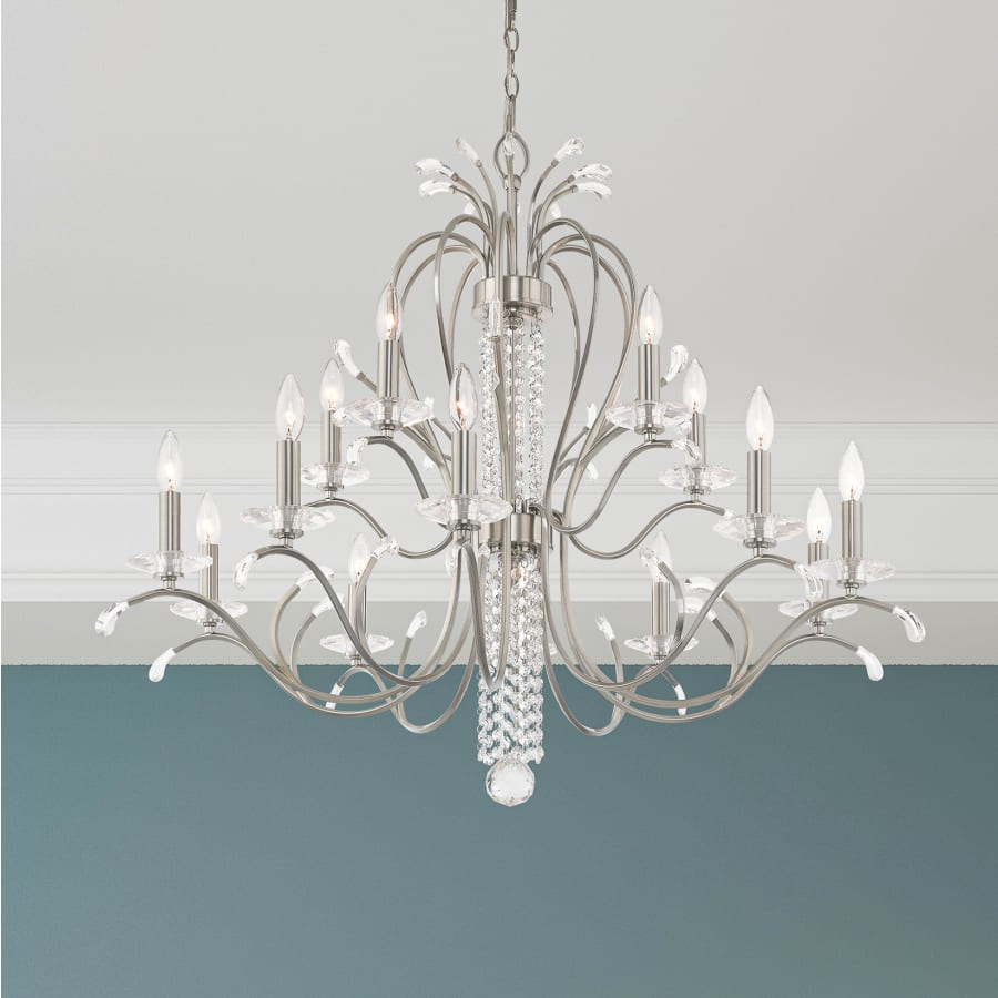 Livex Lighting Serafina 15 Light 2 Tier Crystal Candle Style Chandelier