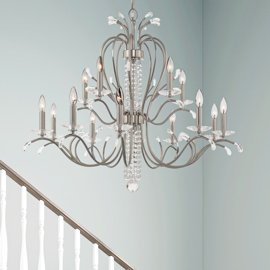 Livex Lighting Serafina 15 Light 2 Tier Crystal Candle Style Chandelier