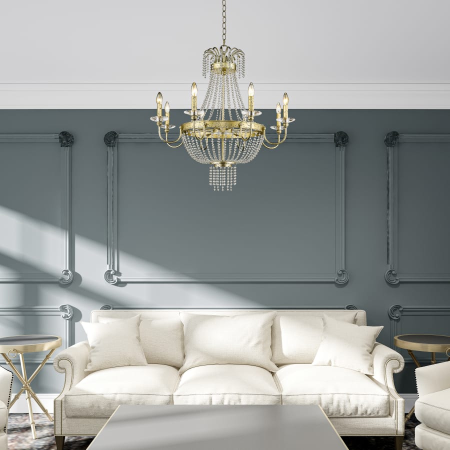 Livex Lighting Valentina 8 Light 1 Tier Chandelier