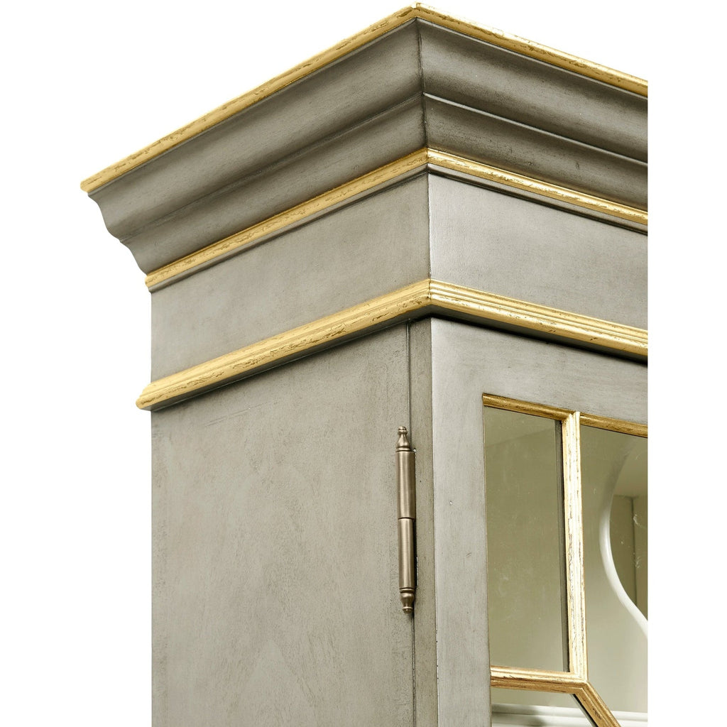 Jonathan Charles Buckingham Georgian Grey & Gilded Secretary Cabinet (492260-PBG)