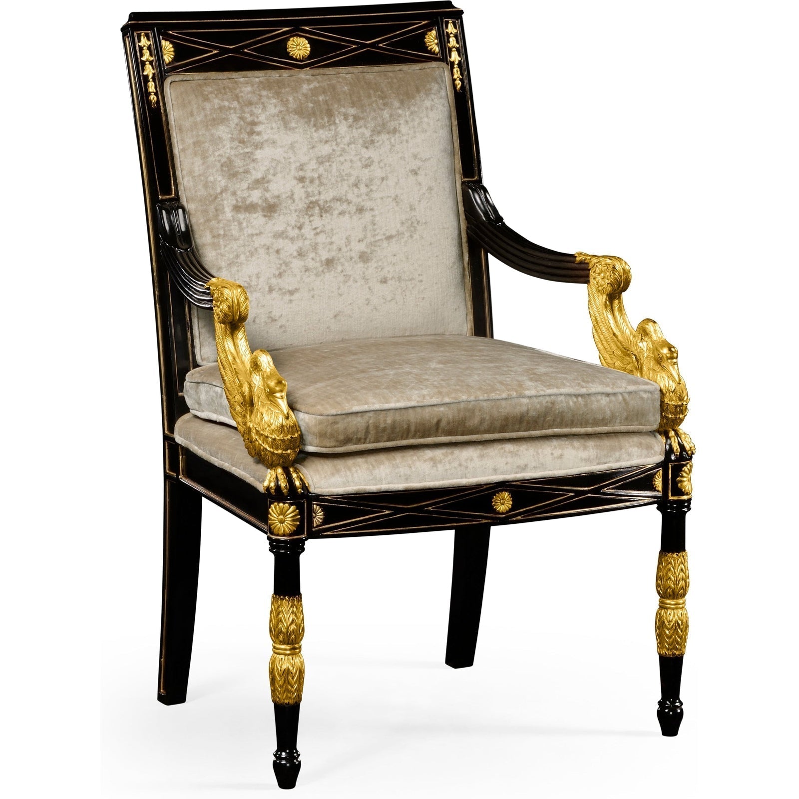Jonathan Charles Tribeca Swan Armchair (494983-BLA-F005)