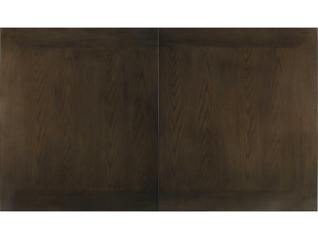 Bancroft Extendable Rectangular Dining Table in Modern Elm and Brass