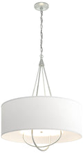 Loop Pendant - Platinum Finish - Vintage Platinum Accents - Natural Shade