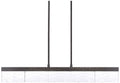 Lucus LED 3CCT 43" Thick Engraved Crystals Black Linear Pendant