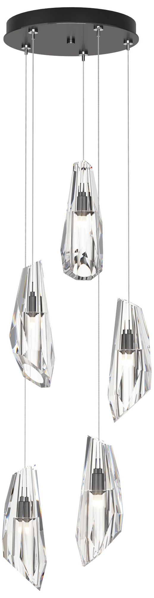 Luma 14.5" Wide 5-Light Ink Crystal Long Pendant